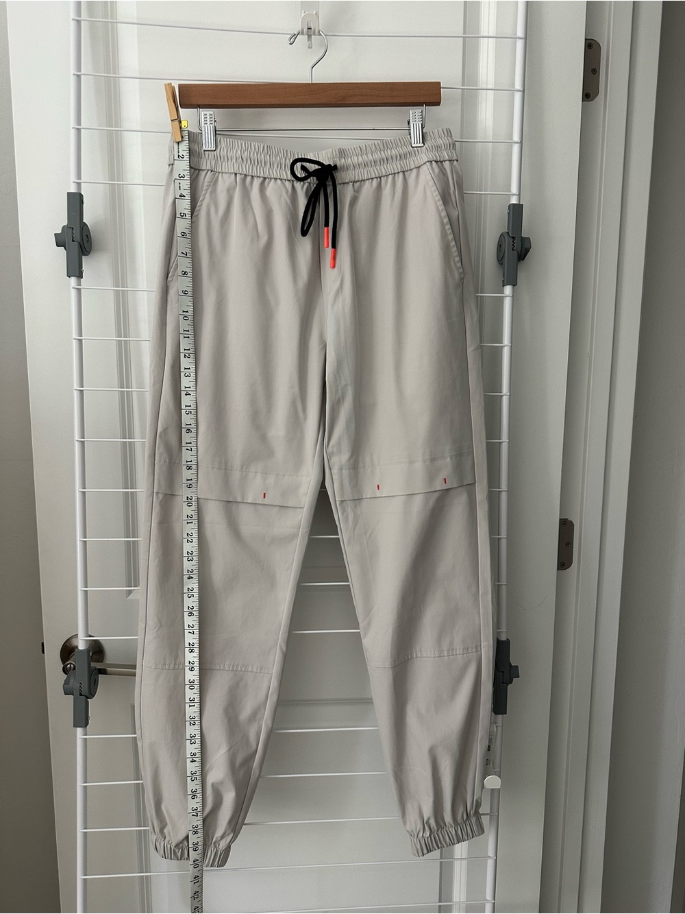 Light Beige Men's Joggers with Drawstring Waist